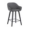 Armen Living Crimson 26" Faux Leather and Wood Bar and Counter Height Stool LCCRBAGR26 - alternate 1